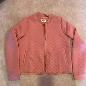 Marine layer bomber quilted jacket soft and cozy worn a few times.peachy rose.🍑